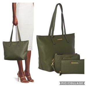 Time and Tru Tote bag, Wristlet Pouch and Wallet 3 piece Set